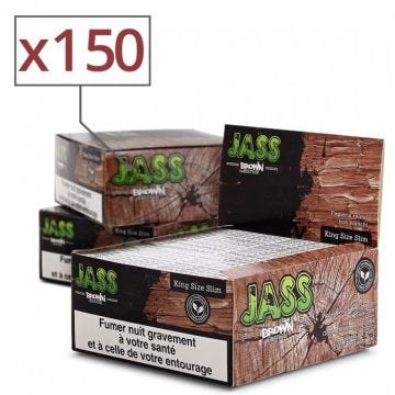 feuille a rouler jass slim brown x 50 pack de 3