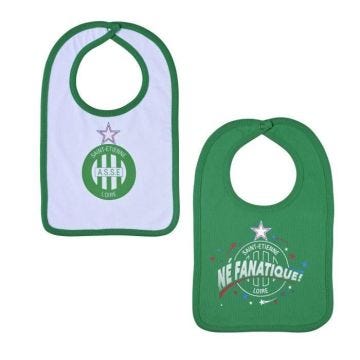 2 x bavoir bébé ASSE - Collection officielle As Saint Etienne