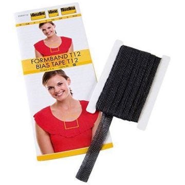 Vilene Stabilmanche T12 anthracite - 12 mm x 5 m - 2VBT-86