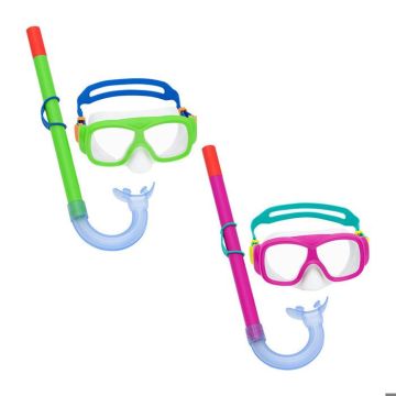 Bestway Ensemble Masque et Tube Junior Bande Anatomique Couleur Assortie +7 Ans Plage et Piscine 24035