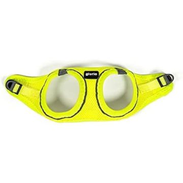 Harnais pour Chien - GLORIA - Trek Star - Réglable - Taille L - Jaune (33,4-35 cm)
