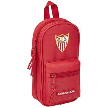 Trousse de Toilette Safta avec 4 étuis - Séville FC Officiel - Polyester - 120 x 50 x 230 mm