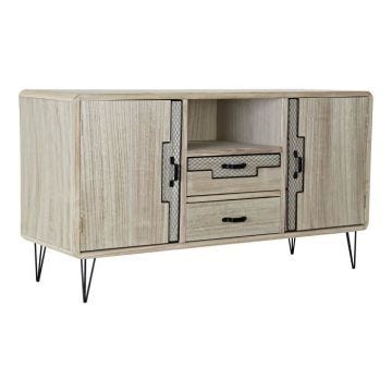 buffet métal bois de paulownia (120 x 41 x 65 cm)