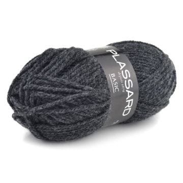 Laine - PLASSARD - Basic Gris Anthracite (12) - N° aiguille : 4 - N° aiguille : 4,5