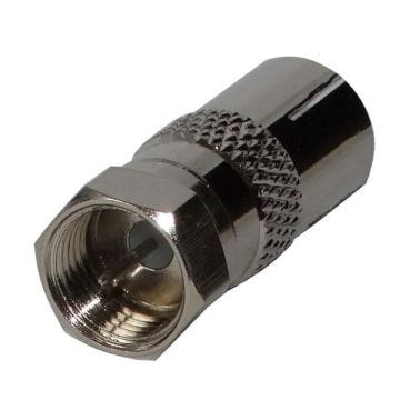 AERZETIX: Connecteur prise fiche adaptateur F mâle - antenne TV 9,5mm femelle