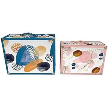 Boîtes décoratives - DKD HOME DECOR - Abstracto - Bois et Polyester - 43 x 19 x 34 cm - Lot de 2
