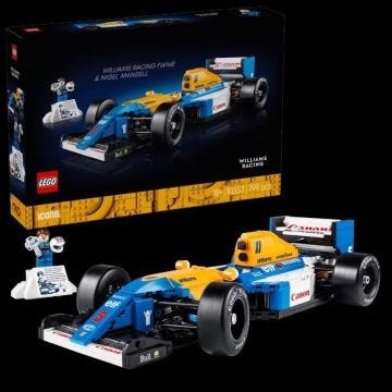 LEGO Icons 10353 Williams Racing FW14B et Nigel Mansell - Voiture de course F1 pour adulte