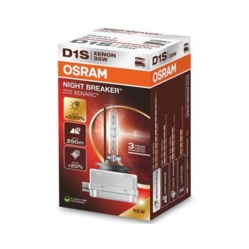 1x Ampoule xénon D1S OSRAM NIGHT BREAKER LASER 220 Xenarc - 35W +220% 66140XN2 Garantie 3ans
