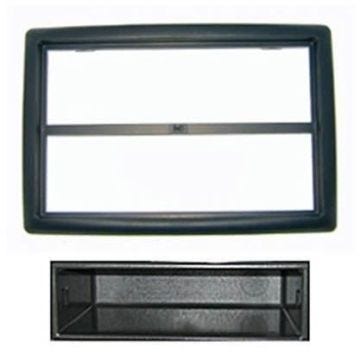 Adaptateur de façade d'autoradio 2x simple DIN Noir Renault Megane 2007 >