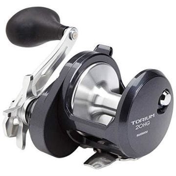 Moulinet de pêche à la traîne - SHIMANO - Torium TOR16PGA - Powergear - Main Droite - Blanc