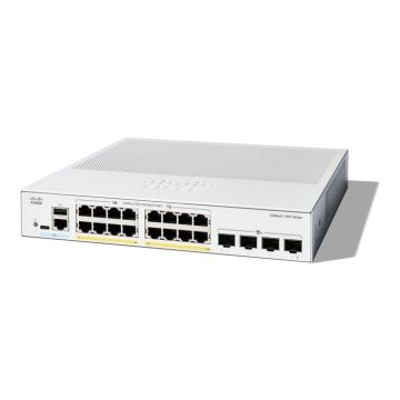 Switch - CISCO - Catalyst 1300 - 16 ports GE PoE - 4x10G SFP+ - Sécurité avancée