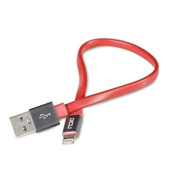 CONNEXION USB-MFI IPHONE 5-6-7-8-X ROUGE ALUMINIUM 20 cm