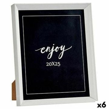 cadre photo blanc plastique verre (6 unités)