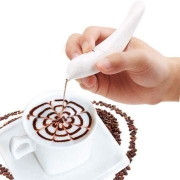 SHOP-STORY - Stylo pour Décoration Culinaire sur Café Latte Cappuccino Expresso et autres compatible avec Cacao Sucre et Épices ..