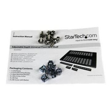 STARTECH Étagère ventilée pour rack - 1U - 19" - Noir