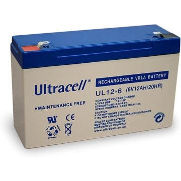 Wentronic 48322 Batterie plomb acide 6V 12ah ULTRACELL Faible Décharge UL6-12578
