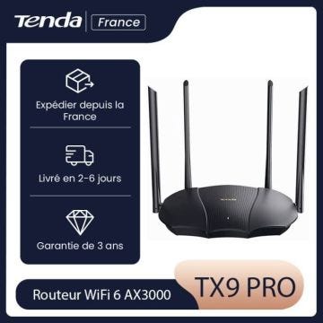 Routeur Tenda TX9 Pro 3000 MBPS DOUBLE-BANDE WIFI 6