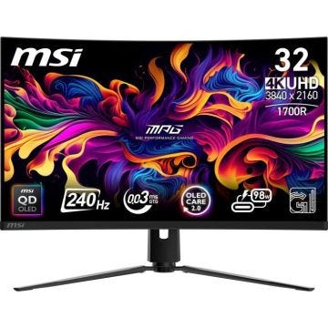 MSI 9S63DD64T-001 MSI MPG 321CURX QD-OLED écran plat de PC 80 cm (31.5') 3840 x 2160 pixels 4K Ultra HD Noir