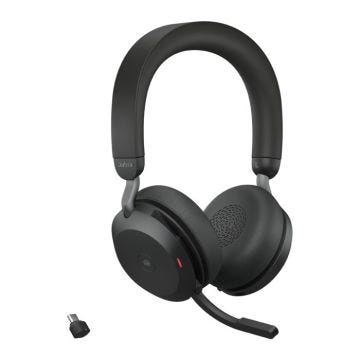 Micro-casque Jabra Evolve2 75 - Bluetooth sans fil/filaire - suppression active du son - USB-C - isolation