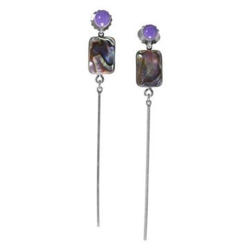 Boucles d'oreille - Franck Herval Stella - Tige longue en métal - Couleur bleue