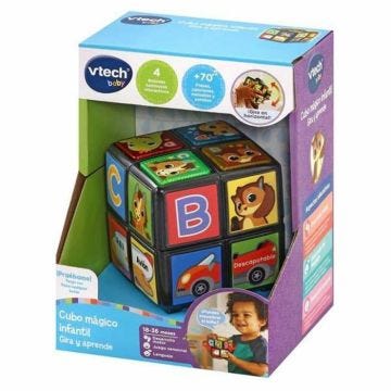 Casse-tete Vtech - 3480-558422 - Cube Magique pour Enfant Tourne et apprends,
