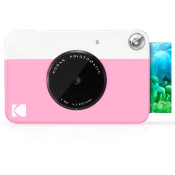 Appareil Photo à Impression Instantanée - KODAK - Printomatic - Rose - Papier Autocollant Zink 5x7,6cm