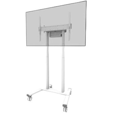 0 NEOMOUNTS by NEWSTAR MOTORISED Mobile Floor Stand - VESA 100X100 UP to 800X600 White
