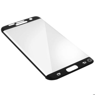 Protège-écran - Force Glass - Galaxy S7 Edge - Verre trempé - Contour noir - Résistant aux rayures