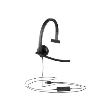 Micro-casque - filaire - USB-C - Logitech - Logitech H570e - Micro-casque - sur-oreille - filaire - USB-C - Certifié pour Microsoft