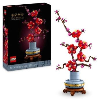LEGO® Icons 10369 Les Fleurs de Prunier - Décoration Florale d'Intérieur, Set pour Adultes