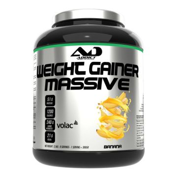 Hard gainer Addict Sport Nutrition - Weight Gainer Massive - Banana 2500g