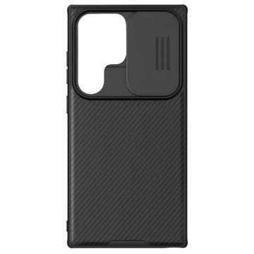 Coque rigide Nillkin pour Samsung S24 Ultra - Coins renforcés antichoc - Cache caméra coulissant - Noir