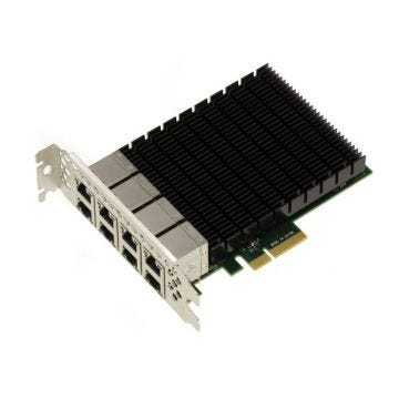 Carte contrôleur PCI Express 8 Ports LAN Gigabit Ethernet sur Port PCIe 4X avec Prises 10/100/1000 Type RJ45 - CHIPSET Intel I350