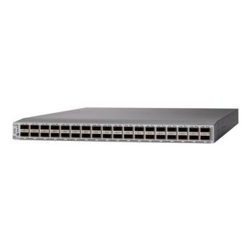 Cisco Nexus 9336C-FX2 - Commutateur - C3 - Géré - 36 x 100 Gigabit QSFP28 / 40 Gigabit QSFP28 - de l'avant et du côté vers l'arrièr