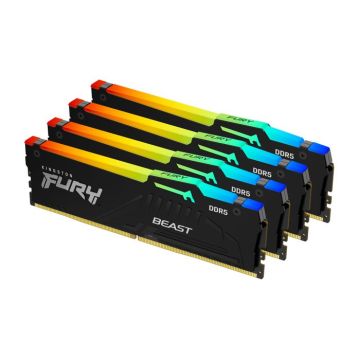 Mise à niveau de la RAM - KINGSTON - DIMM - DDR5 - Kit quadricanal - 64 Go - 6000 MHz - 1,35 V - Noir