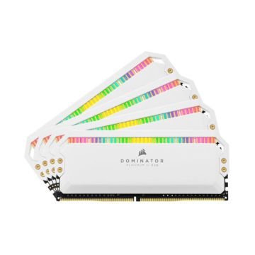 Mémoire RAM - CORSAIR - Dominator Platinum RGB - 32 Go - DDR4 3200 MHz - CL16 - Blanc