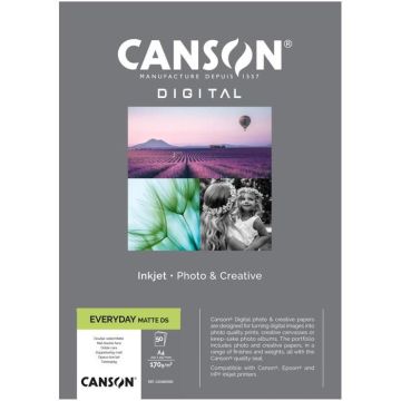Papier photo double-face CANSON Digital Everyday Matt 170g - A4 (21x29,7cm) - 50 feuilles