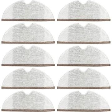 10 chiffons serpillères en laine et microfibres lavables résistantes pour aspirateur robot Roborock Q7 Max et Roborock Q7 Max+.