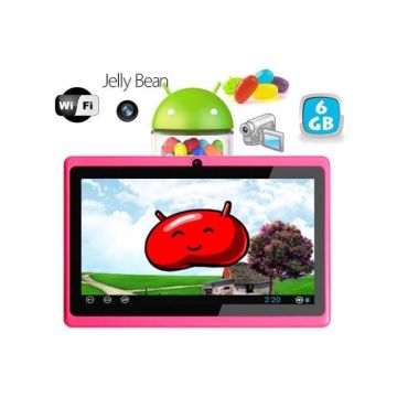 Tablette Tactile 7 Pouces Multi Touch Android Google Play Wifi 12Go Rose Plastique YONIS