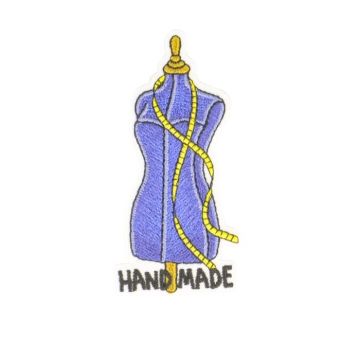 Ecusson thermocollant couture mannequin couture 3.5x7cm