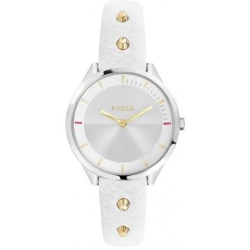 montre furla r4251102524 - montre acier cuir blanc femme