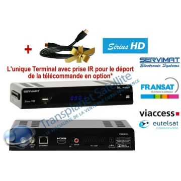 SERVIMAT SIRIUS III HD : Récepteur TNT numérique Fransat avec cordon HDMI offert