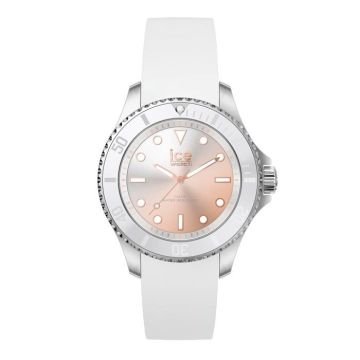 Montre bracelet Ice-watch - 020369 - Ice Steel Sunset Pink - Montre Argent pour Femme avec Bracelet en Silicone - (Small)