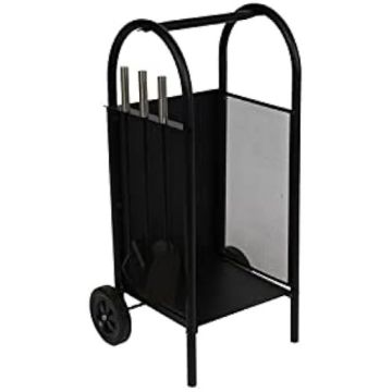 Porte-bûches - DKD Home Decor - Standard - Acier et Plastique - Noir - 35x38x8 cm