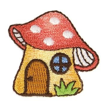 Ecusson thermocollant féérie champignon 3x3cm