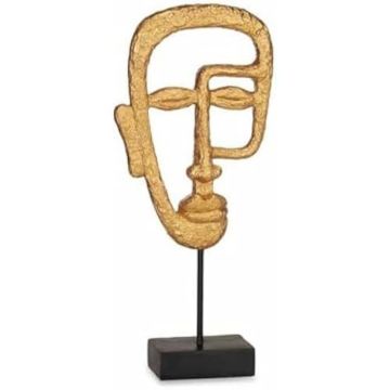 Figurine décorative - GIFT DECOR - Visage doré - 19,5 x 38 x 10,5 cm - 4 unités - Multicolore