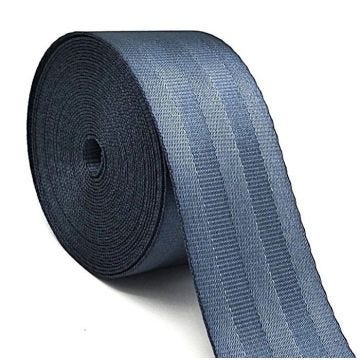 Sangle 48mm Gris Foncé Anthracite 10 mètres style ceinture de sécurité en polyester bagages sacs anse bandoulière couture chaises