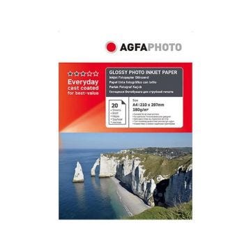 Papier photo A4 AgfaPhoto - Finition Brillant - 180g Jet d'encre