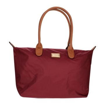 Sac cabas grande taille en Polyestere - Gallantry Paris - Rouge - Peut contenir un format A4 - Porté dos