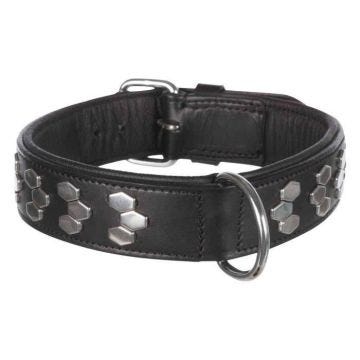 Active collier TRIXIE - Design stylisé - Cuir - Taille L - 45–55 cm -  Noir